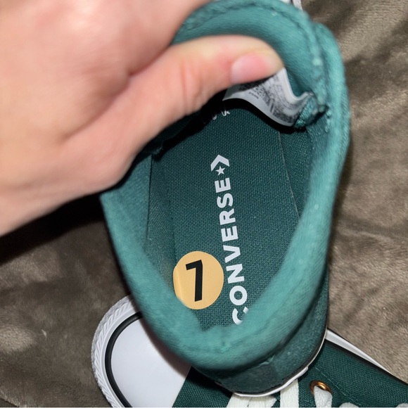Converse All Star High Top Sneakers - Dark Green with White NWOT - Picture 12 of 12